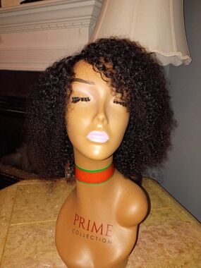 Pure Collection Human Hair Short Curly Black Afro Wig with Natural Texture